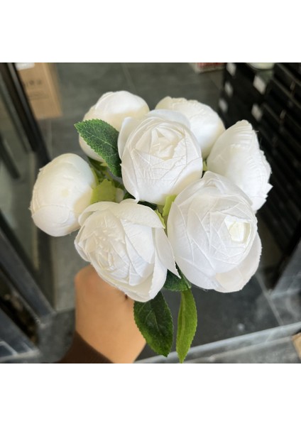 7li Erengül Demet (Gelin Eli Kayısı Buket) (Yapay Çiçektir)