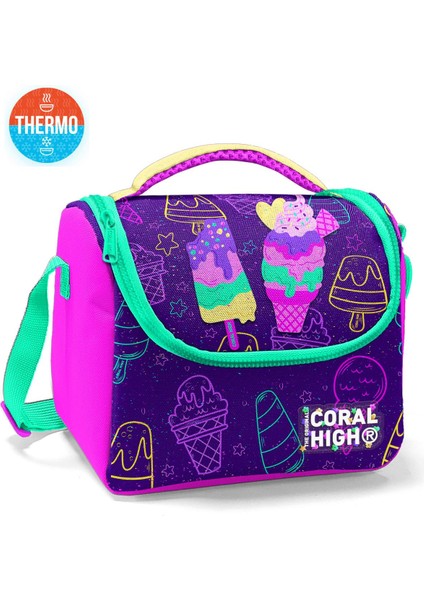 Kids Mor Pembe Dondurma Desenli Thermo Beslenme Çantası 11888 fiyatları