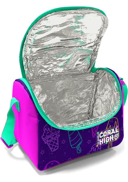 Kids Mor Pembe Dondurma Desenli Thermo Beslenme Çantası 11888 fırsatları