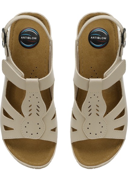 166375.Z4FX Bej Kadın Comfort Sandalet