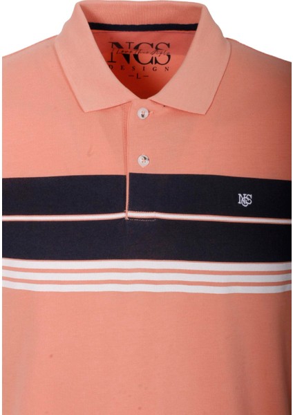 Erkek Polo Yaka Tişört %100 Pamuk Slim Fit Ribanalı Kol Çizgili T-Shirt Ncs Jeans 1167 modelleri