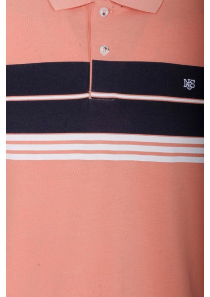 Erkek Polo Yaka Tişört %100 Pamuk Slim Fit Ribanalı Kol Çizgili T-Shirt Ncs Jeans 1167 fırsatları