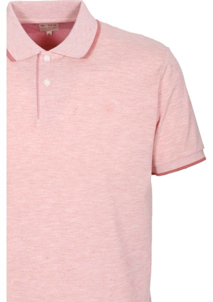 Erkek Polo Yaka Tişört Nar Çiçeği %100 Pamuk Slim Fit Ribanalı 1245 fiyatları