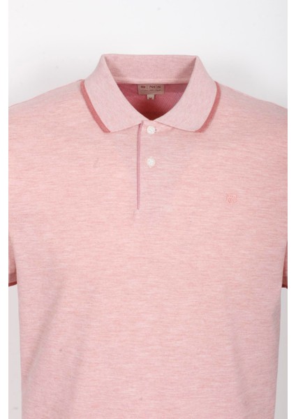 Erkek Polo Yaka Tişört Nar Çiçeği %100 Pamuk Slim Fit Ribanalı 1245 modelleri