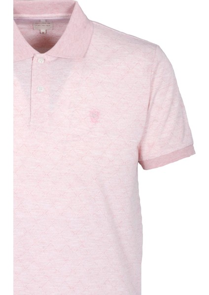 Erkek Polo Yaka Tişört Nar Çiçeği Dokulu %100 Pamuk Slim Fit Ribanalı 1250 fiyatları