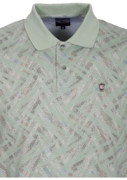 Erkek Polo Yaka Tişört Çağla Slim Fit Ribanalı Kol Pamuklu Baskılı T-Shirt Ncs Jeans 1254 modelleri