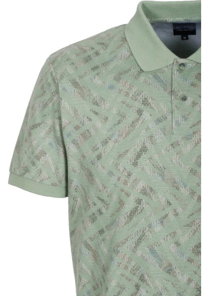 Erkek Polo Yaka Tişört Çağla Slim Fit Ribanalı Kol Pamuklu Baskılı T-Shirt Ncs Jeans 1254 indirimleri
