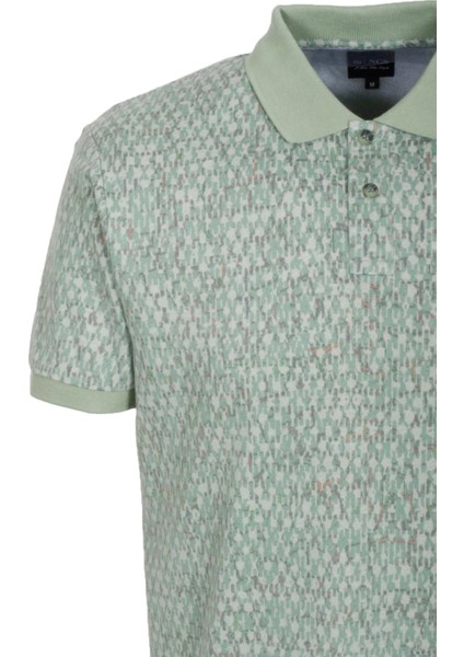 Erkek Polo Yaka Tişört Çağla Slim Fit Ribanalı Kol Pamuklu Baskılı T-Shirt Ncs Jeans 1253 indirimleri