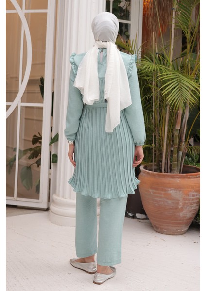 Mint Piliseli Tunik Pantolon Takım indirimleri