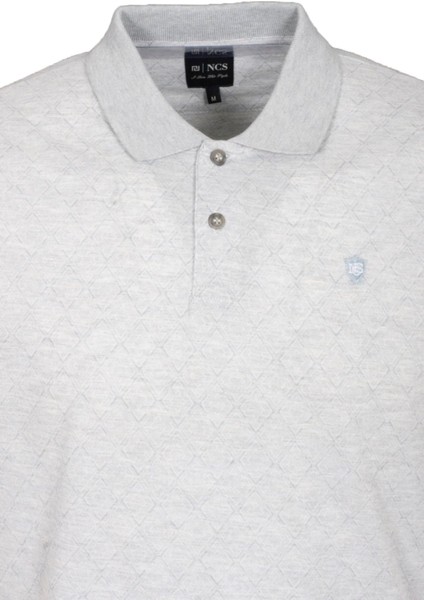 Erkek Polo Yaka Tişört Mavi Dokulu %100 Pamuk Slim Fit Ribanalı Kol T-Shirt Ncs Jeans 1250 modelleri