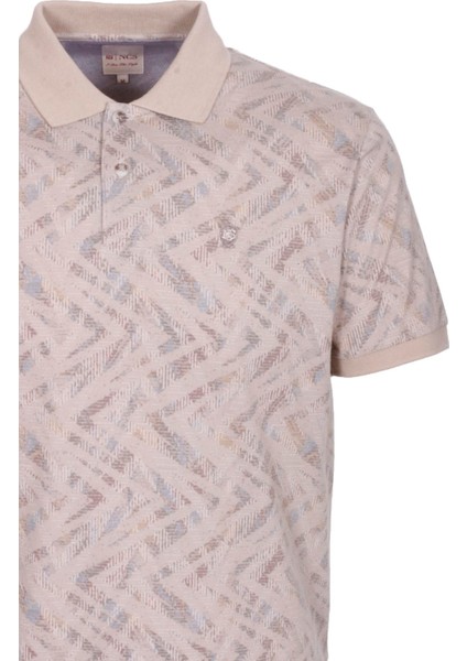 Erkek Polo Yaka Tişört Vizon Slim Fit Ribanalı Kol Pamuklu Baskılı T-Shirt Ncs Jeans 1254 fiyatları