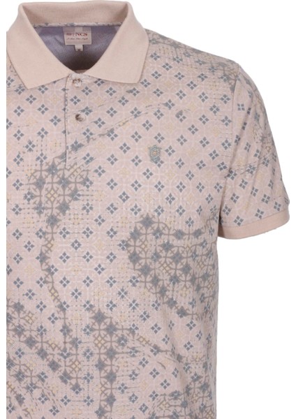 Erkek Polo Yaka Tişört Vizon Slim Fit Ribanalı Kol Pamuklu Baskılı T-Shirt Ncs Jeans 1252 fiyatları