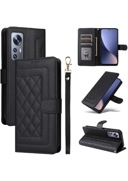 Xiaomi 12 Için Flip CASE/12X Darbeye Cüzdan Deri Kılıf Basit Flip (Yurt Dışından)