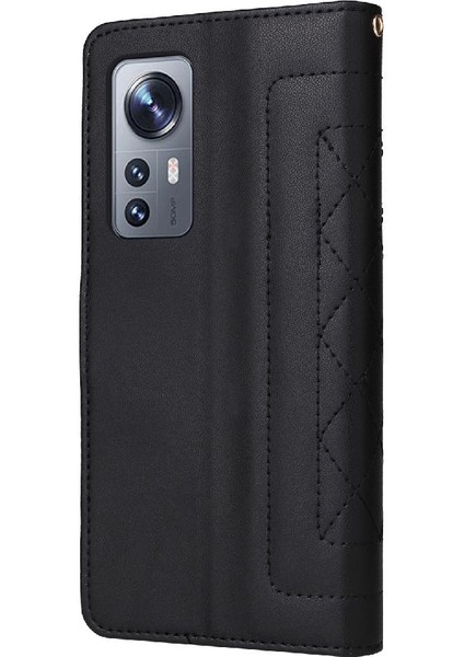 Xiaomi 12 Için Flip CASE/12X Darbeye Cüzdan Deri Kılıf Basit Flip (Yurt Dışından)