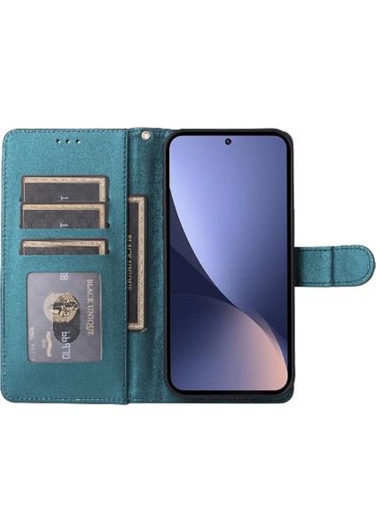 Xiaomi 12 Için Flip CASE/12X Darbeye Cüzdan Deri Kılıf Basit Flip (Yurt Dışından)