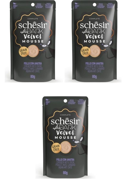 After Dark Tavuk ve Ördekli Pouch Mousse Kedi Yaş Mama 80 gr x 3 Adet