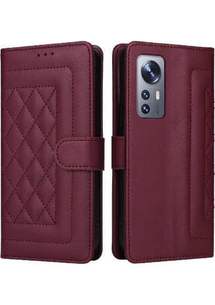 Xiaomi 12 Için Flip CASE/12X Darbeye Cüzdan Deri Kılıf Basit Flip (Yurt Dışından)