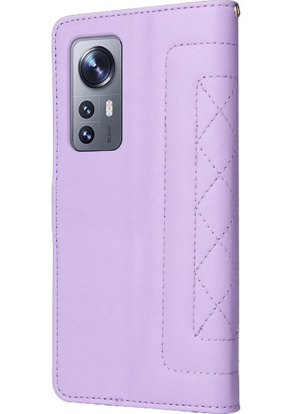 Xiaomi 12 Için Flip CASE/12X Darbeye Cüzdan Deri Kılıf Basit Flip (Yurt Dışından)