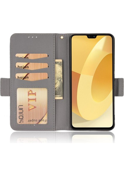 Vivo V23 5g Için Kılıf Manyetik Pu Deri Cüzdan Kart Yuvaları Tutucu Yan (Yurt Dışından)