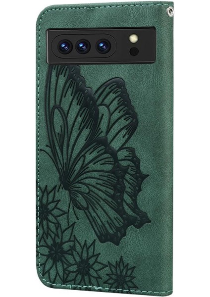 Elmas ile Google Piksel 8 Kickstand Koruyucu Büyük Kelebek Için Kılıf (Yurt Dışından)