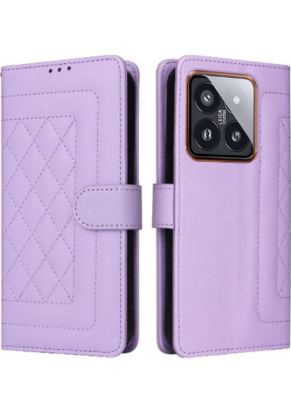 Xiaomi 14 Pro 5g Için Flip Case Cüzdan Basit Iş Deri Kılıf Flip (Yurt Dışından)