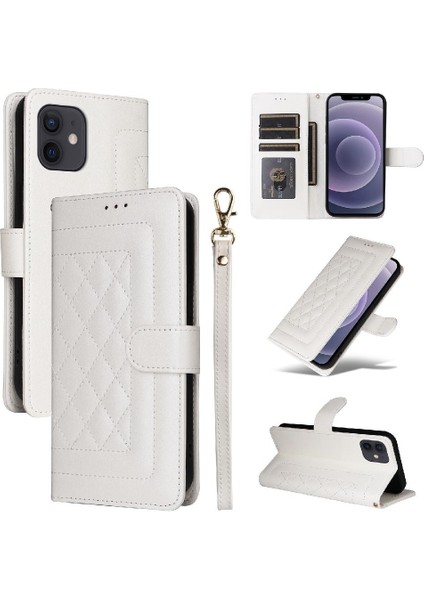 Iphone 12 Için Flip Case Deri Kılıf Darbeye Basit Iş Çevirme (Yurt Dışından) modelleri