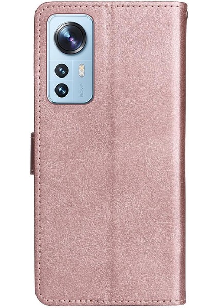 Kart Yuvası Klasik Düz Renk Iş ile Xiaomi 12 Lite Için Flip Case (Yurt Dışından)