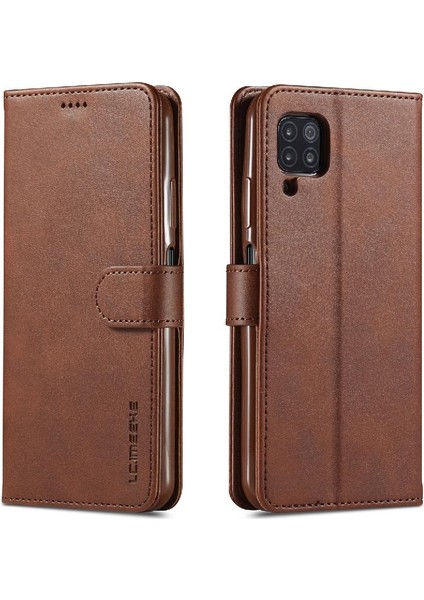 Huawei P40 Lite Buzağı Doku ile Yatay Çevir Deri Kılıf (Yurt Dışından)