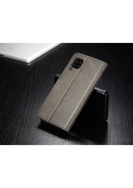 Huawei P40 Lite Buzağı Doku ile Yatay Çevir Deri Kılıf (Yurt Dışından)