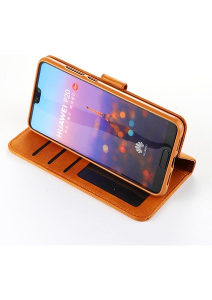 Huawei P20 Pro Kart Yuvaları Cüzdan Buzağı Doku Yatay Çevirme (Yurt Dışından)