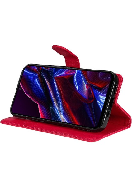 Xiaomi Poco X5 5g Için Flip Case Yüksek Kalite Deri Klasik Düz Renk (Yurt Dışından)