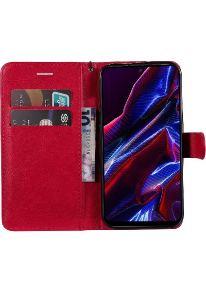 Xiaomi Poco X5 5g Için Flip Case Yüksek Kalite Deri Klasik Düz Renk (Yurt Dışından)