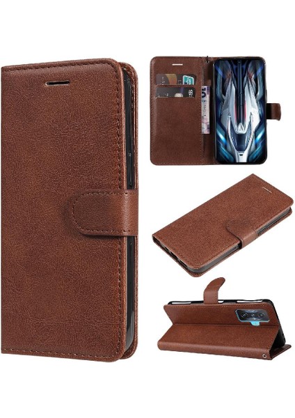 Xiaomi Poco F4 Gt Için Flip Case Klasik Düz Renk Yüksek Kaliteli Deri (Yurt Dışından)