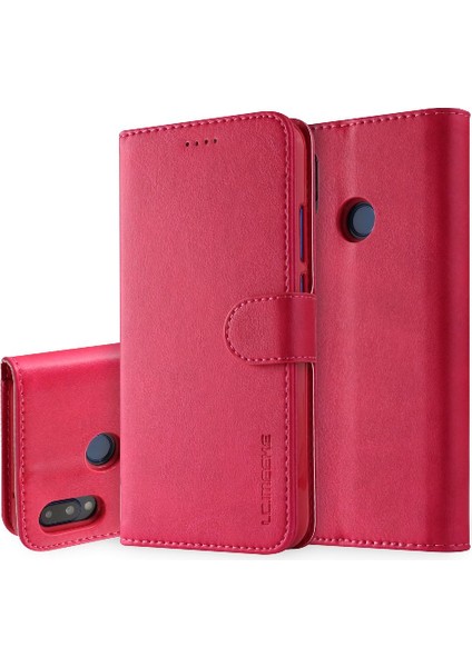 Tutucu Kart Yuvaları ile Huawei P20 Lite Için Kılıf Cüzdan Buzağı Doku Flip (Yurt Dışından)