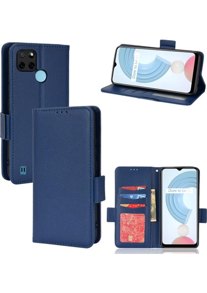 Realme C21Y/C25Y Yan Toka Manyetik Cüzdan Pu Deri Kartı Için Kılıf (Yurt Dışından) fiyatları