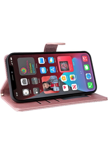 Iphone 12 Için Flip Case Pro Max Deri Kılıf Kapak Çevirin Darbeye Basit (Yurt Dışından)