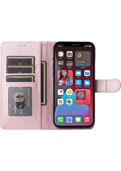 Iphone 12 Için Flip Case Pro Max Deri Kılıf Kapak Çevirin Darbeye Basit (Yurt Dışından)