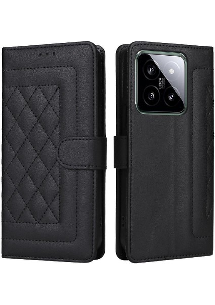 Xiaomi 14 5g Için Flip Case Deri Çanta Basit Iş Darbeye Çevir (Yurt Dışından)