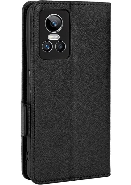 Realme Gt Neo 3 Için Kılıf Cüzdan Kart Yuvaları Tutucu Manyetik Pu Deri Yan (Yurt Dışından)
