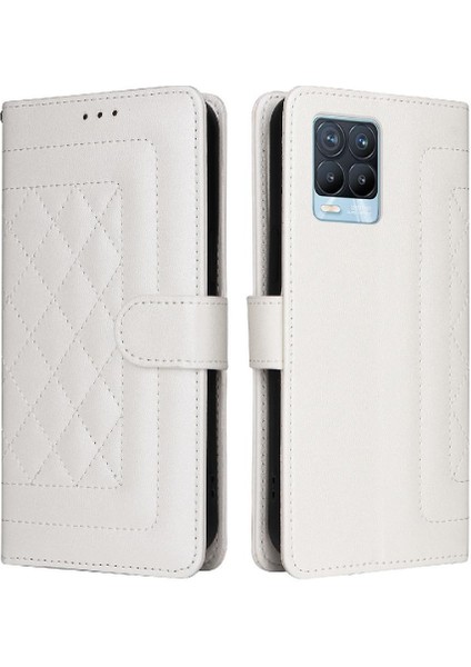 Realme Için Flip Case 8 4g/ 8 Pro Flip Kapak Cüzdan Basit Iş Deri (Yurt Dışından)