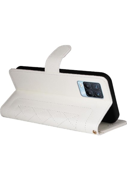 Realme Için Flip Case 8 4g/ 8 Pro Flip Kapak Cüzdan Basit Iş Deri (Yurt Dışından)