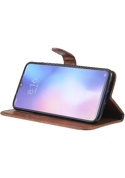 Xiaomi 9 Için Flip Case Klasik Düz Renk Iş Cüzdan Telefon Kılıfı Yüksek (Yurt Dışından) fırsatları
