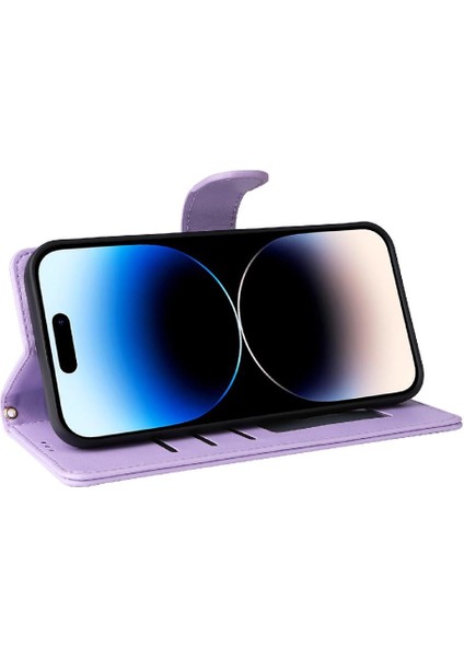 Iphone 14 Için Flip Case Pro Cüzdan Darbeye Basit Iş Kapak Çevirin (Yurt Dışından)