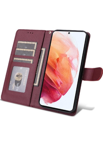 Samsung Galaxy S21 Için Flip Case Deri Kılıf Cüzdan Darbeye Basit (Yurt Dışından) modelleri