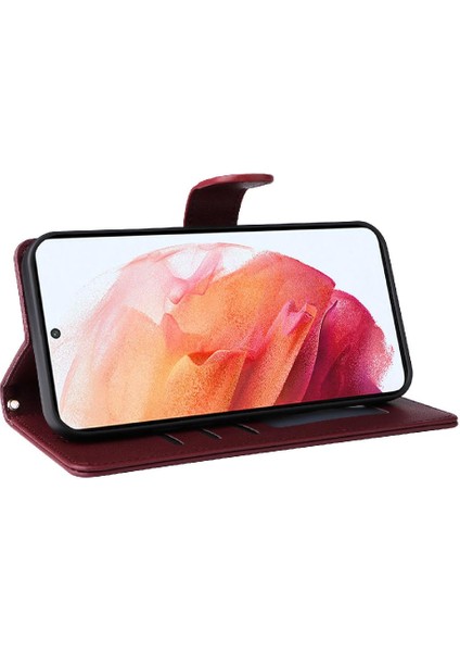 Samsung Galaxy S21 Için Flip Case Deri Kılıf Cüzdan Darbeye Basit (Yurt Dışından) fırsatları