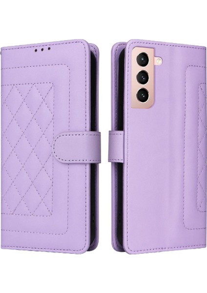 Samsung Galaxy S21 Için Flip Case Deri Kılıf Cüzdan Darbeye Basit (Yurt Dışından)