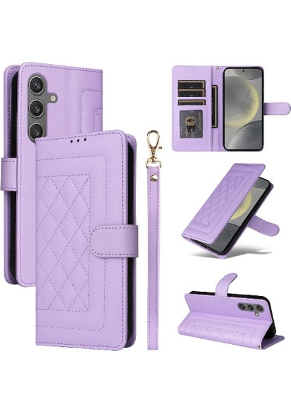 Samsung Galaxy S24 Artı Flip Kapak Için Flip Case Darbeye Deri Kılıf (Yurt Dışından)