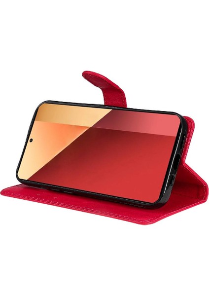 Xiaomi Poco M6 Pro 4g Için Flip Case Kart Yuvası ile Klasik Düz Renk (Yurt Dışından)