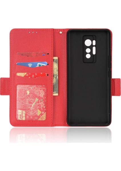 Tecno Phantom x Kart Yuvaları Için Kılıf Tutucu Pu Deri Cüzdan Yan Toka (Yurt Dışından)