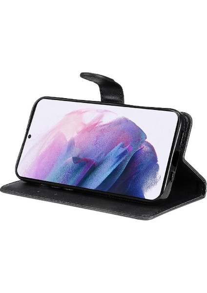 Samsung Galaxy S22 Artı Klasik Düz Renk Iş Cüzdan Için Flip Case (Yurt Dışından)